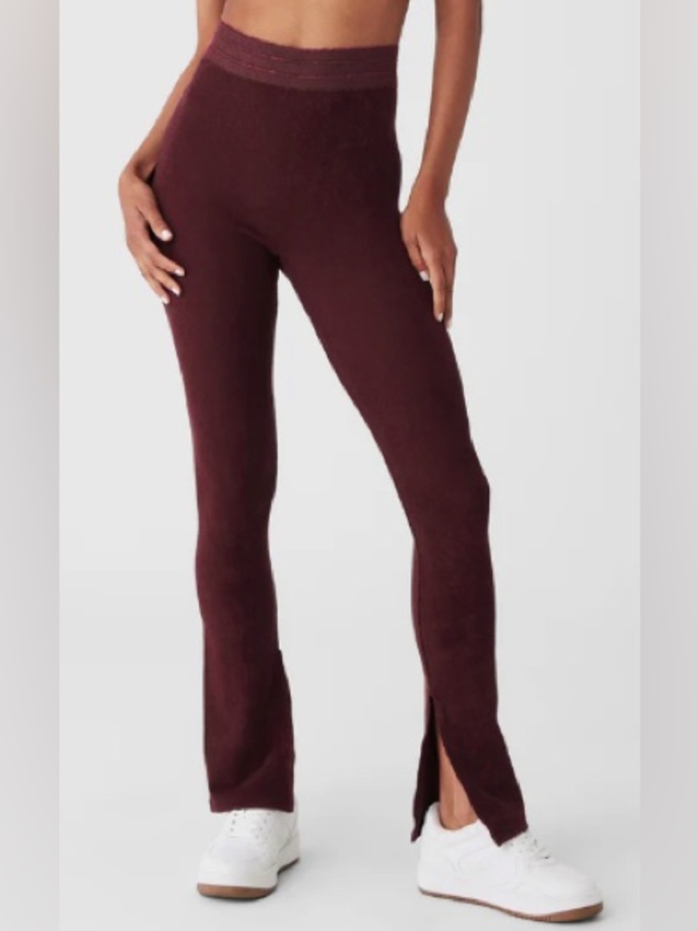 Alo Terry Cuddle Split-Leg Leggings